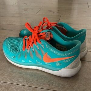 Nike Free 5.0 Teal Running Shoes